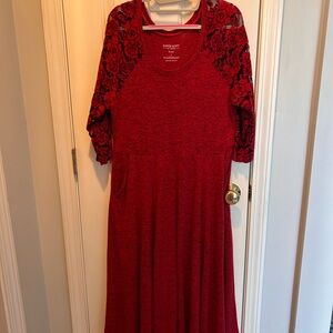 Torrid Soft Red Floral Women's Dress